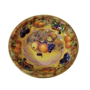 Vintage Daher Tin Tray Bowl Fruit Theme 1971